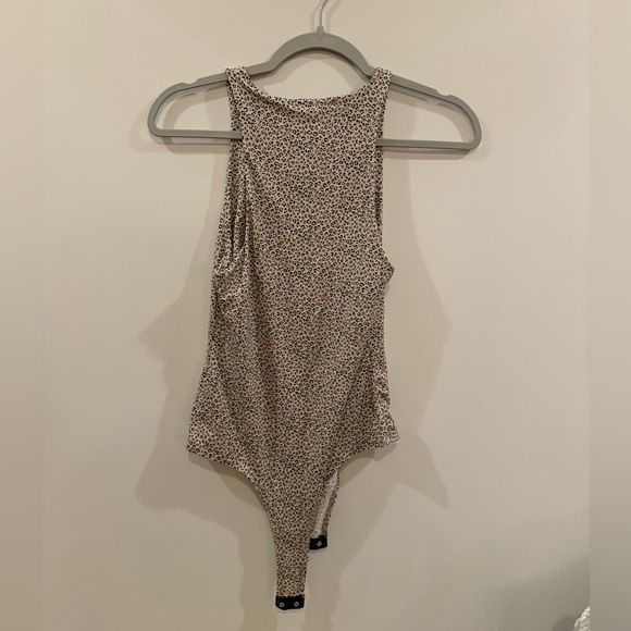 Gaze Leopard Tan One Piece Bodysuit Tank Top - Picture 4 of 8